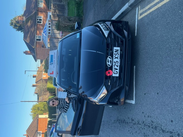 Pupil passing driving test at  DVSA